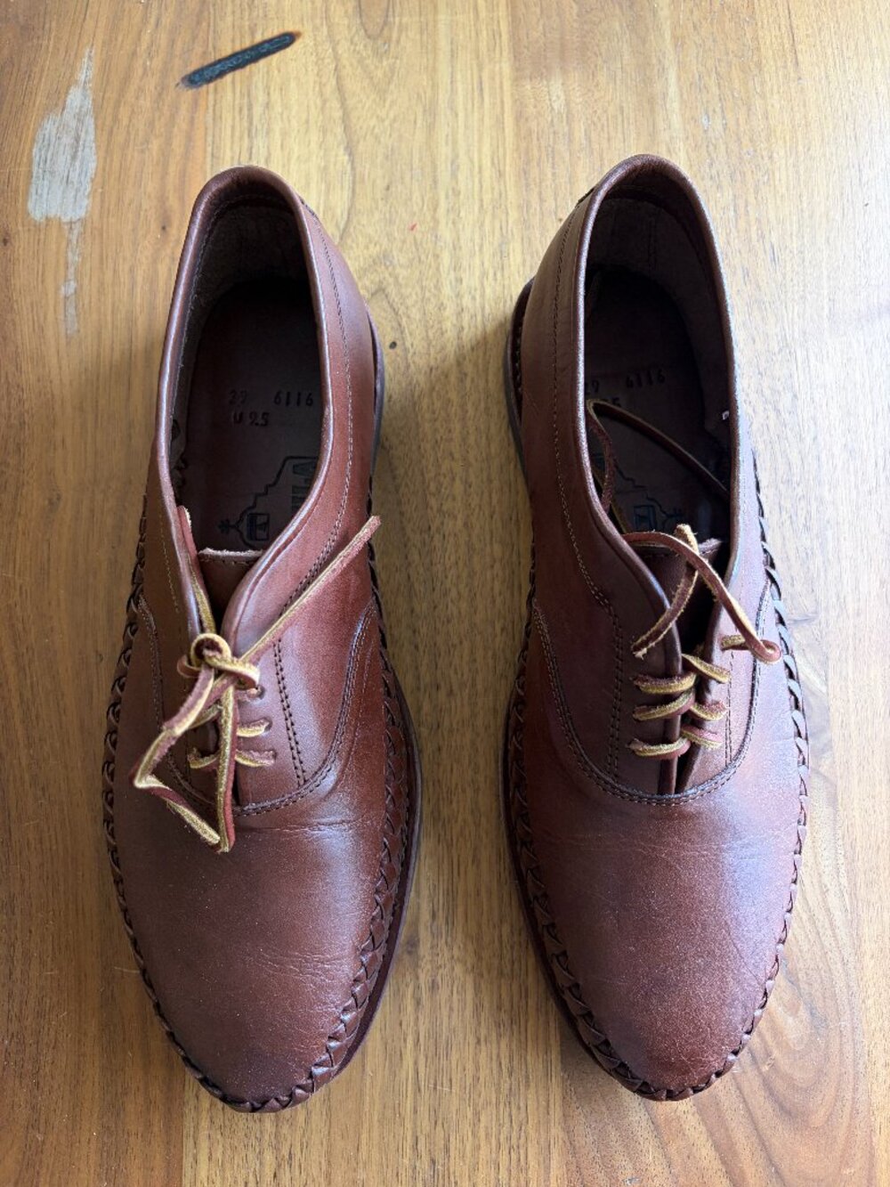 Chamula Brown Leather Huarache Lace Up Shoes Men’s 9.5 Handmade Mexico NEW